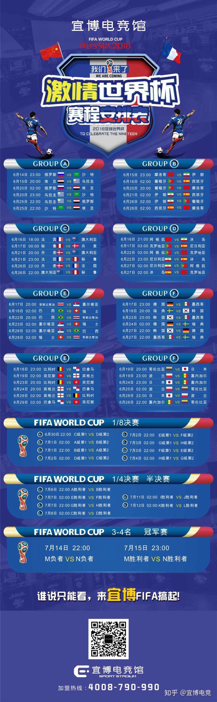 世界杯赛程，2022年卡塔尔世界杯赛程表！
